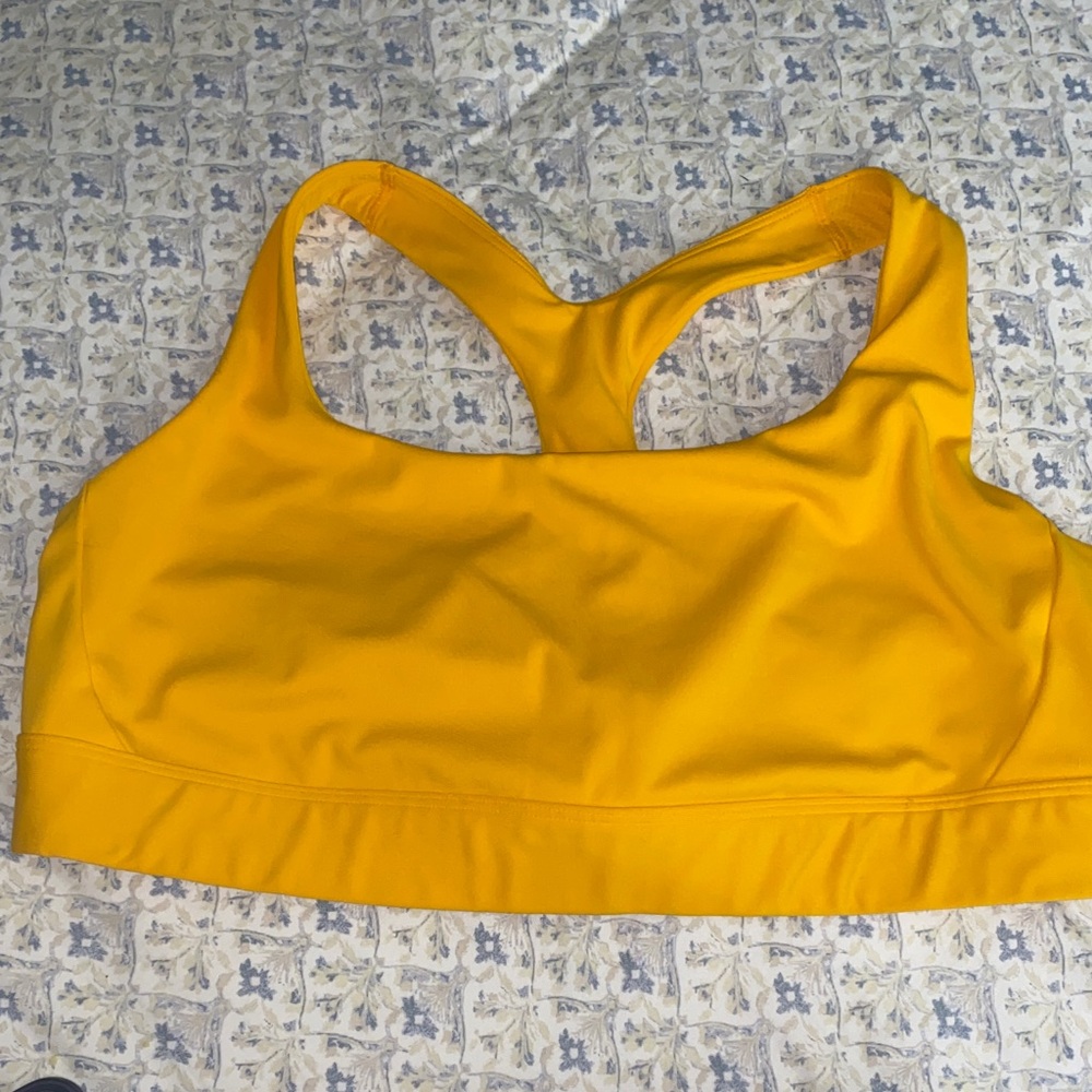 Athleta Ultimate Vibrant Yellow/Orange Sports Bra XL - Picture 6 of 12